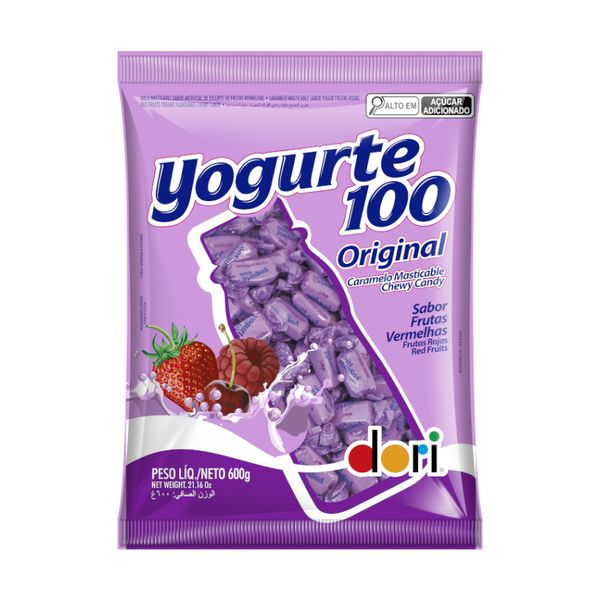 DORI Yogurte 100 Bala Frutas Vermelhas 600g